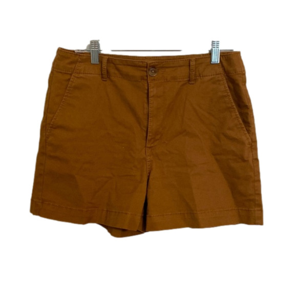 LOFT Washed Twill Shorts Bronze Brown High Rise - Picture 1 of 6